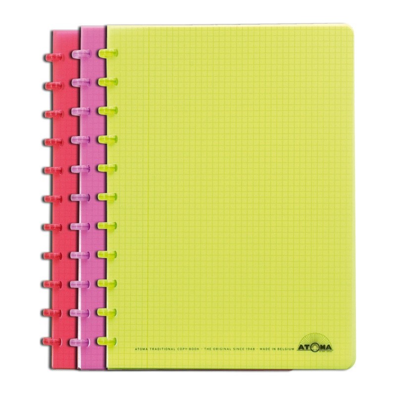 Cahier A4 couverture PP transparente ATOMA